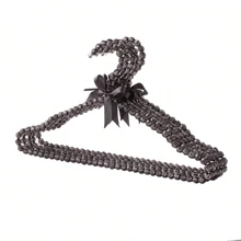 1 قطعة شماعة ملابس فاخرة مزينة بعقدة وخرز ماس، رف عرض للخزانة