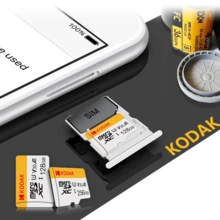 Kodak Micro SD 記憶卡 64GB 16GB 32GB 高速 Class10 V30 U3 SDXC 128GB 256GB 記憶卡，相容於智慧型手機、平板電腦、相機 - 黃白色 - 查看 6