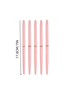 1/5pcs High-Quality Pink Nail Art Brush Set, Metal Tip Painting Pen For Long Nails - Excellent Drawing And Nail Repair Tool Back To School,Back To School,School Supplies - Pink - View 2