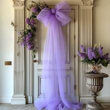1pc 118.17in/315.02in/393.7in Elegant Light Purple Wedding Arch Curtain, Suitable For Ceremony & Reception Venue Decoration, Fit For Engagement, Valentine's Day, Reception, Party, Holidays, Birthday, Wedding Or Special Occasions, Suitable For Halloween And Christmas Events And Parties - Mauve Purple - View 7