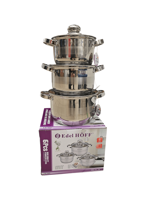 6-CZESCIOWY KOMPLET GARNKOW Z WYSOKIEJ JAKOSCI STALI NIERDZEWNEJ