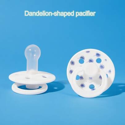 1pc Dandelion Pattern Pacifier, Anti-Colic Nipple, Realistic Breastfeeding Feel, Soft Comfort For Babies, Newborns