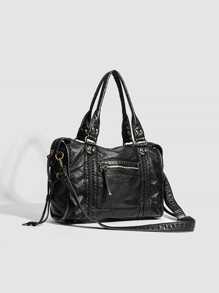 DareSee El nuevo bolso de hombro casual de negocios ligero presenta un diseño de doble asa con cremallera horizontal. Es adecuado para trabajadores de cuello blanco, maestros, adolescentes, estudiantes universitarias, principiantes y profesionales de cuello blanco, y es muy apropiado para el trabajo de oficina y el transporte. Regalo de Navidad