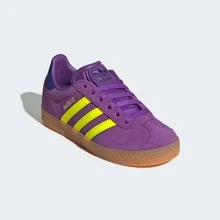 Adidas Gazelle Kids Sneakers, Comfortable Kids Shoe With Gum Bottom, Stylish Easy Lace Up Kids Sneaker For Daily Wear, JP7131 - Tím năng động / Vàng năng lượng mặt trời / Tím đại học - Xem 7