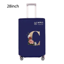 Travel Luggage Cover Inelastic Non-Woven Baggage Cover Suitable For 18-30inch Suitcase Case Dust Cover Initial Letter Pattern Dustproof Protector Covers Scratch-Resistant Durable Luggage Protector Covers Travel Accessories Back To School Essentials