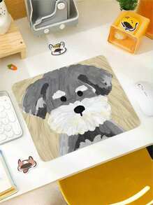 1 件橡胶简约插画狗可爱鼠标垫，防滑鼠标垫，粉色可爱贵宾犬和雪纳瑞小狗鼠标垫，办公桌垫 - 彩色 - 查看 5