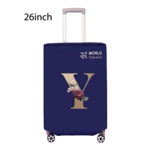 Travel Luggage Cover Inelastic Non-Woven Baggage Cover Suitable For 18-30inch Suitcase Case Dust Cover Initial Letter Pattern Dustproof Protector Covers Scratch-Resistant Durable Luggage Protector Covers Travel Accessories Back To School Essentials