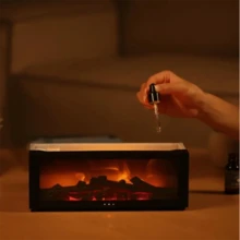 声波技术冷雾火焰油扩散器 -5.07 盎司芳香疗法加湿器，带定时器和自动关闭功能，适用于水疗、家庭、瑜伽、办公室和卧室。 - 彩色 - 查看 7