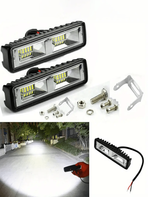 New Style 2/1pc Work Light 48W LED Spotlight Car Lights Super Bright 9-36V Headlights For Auto Motorcycle Truck Boat Tractor Trailer & Offroad