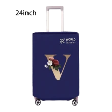 Travel Luggage Cover Inelastic Non-Woven Baggage Cover Suitable For 18-30inch Suitcase Case Dust Cover Initial Letter Pattern Dustproof Protector Covers Scratch-Resistant Durable Luggage Protector Covers Travel Accessories Back To School Essentials