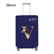 Travel Luggage Cover Inelastic Non-Woven Baggage Cover Suitable For 18-30inch Suitcase Case Dust Cover Initial Letter Pattern Dustproof Protector Covers Scratch-Resistant Durable Luggage Protector Covers Travel Accessories Back To School Essentials