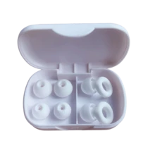 Tappi per le orecchie in silicone riutilizzabili con isolamento acustico, con 3 misure di punte intercambiabili, tappi per il sonno lavabili con cancellazione del rumore per comfort e assenza di dolore, custodia di stoccaggio premium bianca