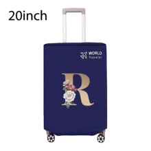 Travel Luggage Cover Inelastic Non-Woven Baggage Cover Suitable For 18-30inch Suitcase Case Dust Cover Initial Letter Pattern Dustproof Protector Covers Scratch-Resistant Durable Luggage Protector Covers Travel Accessories Back To School Essentials