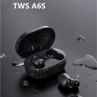 New A6S Wireless Bluetooth Headset With Microphones Sports Earbuds Earphones Noise-Proof Earplug Mini Headphones Hands-Free