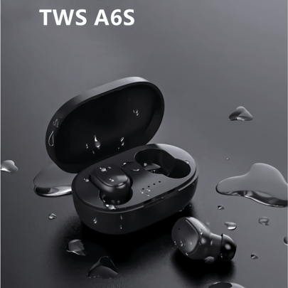 全新 A6S 无线蓝牙耳机带麦克风运动耳塞式耳机防噪音耳塞迷你耳机免提