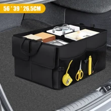 Lislark Car Boot Organiser, Super Large Volume, Van & Car Boot Tidy, Collapsible Multi-Compartment Car Organiser, Durable For All Vehicle (Black) - Black - View 4