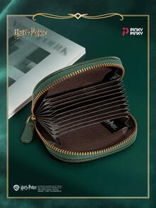 Harry Potter 霍格沃茨学院拉链钱包 - 格兰芬多、拉文克劳、斯莱特林、赫奇帕奇图案，小巧零钱包，女士钱包，迷你钱包，卡包，零钱包，秋季必备 - 彩色 - 查看 6