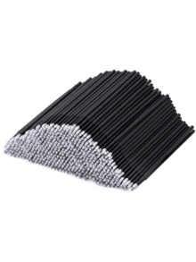 500 micro brochas - Etiquetas micro de precisión para extender las pestañas, aplicadores de rímel negro - Muy adecuados para ojos, odontología, pestañas, cejas, cuidado personal