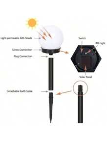 3 Stücke Solar-LED Gartenleuchten Outdoor dekorativ Auto-Ein für Höfe, Rasenflächen, Parks, Wege, ideal für Weihnachts- und Halloween-Dekoration, Heim, Hof, Zufahrt, Terrasse Beleuchtung