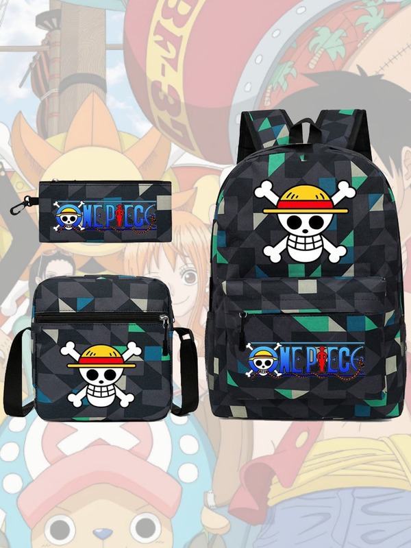 3pcs Set Integrated Large Capacity Multi-Pocket Backpack, Large Capacity Backpack, Suitable For College Students To Use For School.