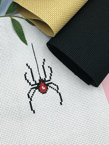 [11ct Tela a cuadros] Disponible en blanco, negro, rojo, caqui, material precortado de 30*45cm, tela de bordado de rejilla mediana, adecuada para punto de cruz, aplicable para proyectos de bordado DIY y bordado artesanal