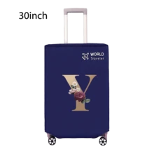 Travel Luggage Cover Inelastic Non-Woven Baggage Cover Suitable For 18-30inch Suitcase Case Dust Cover Initial Letter Pattern Dustproof Protector Covers Scratch-Resistant Durable Luggage Protector Covers Travel Accessories Back To School Essentials
