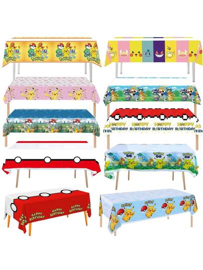 Tischdecke Geburtstags-Party Dekoration  Einweg-Tischdecke Tischüberzug Baby-Dusche Kinder Spielzeug Geschenk Party Zubehör