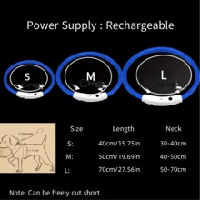 1pc Led Rechargeable Light-Up Pet Collar With 3 Lighting Modes, Visible At Night, Suitable For Small To Large Dogs And Cats, Festival Atmosphere Collar