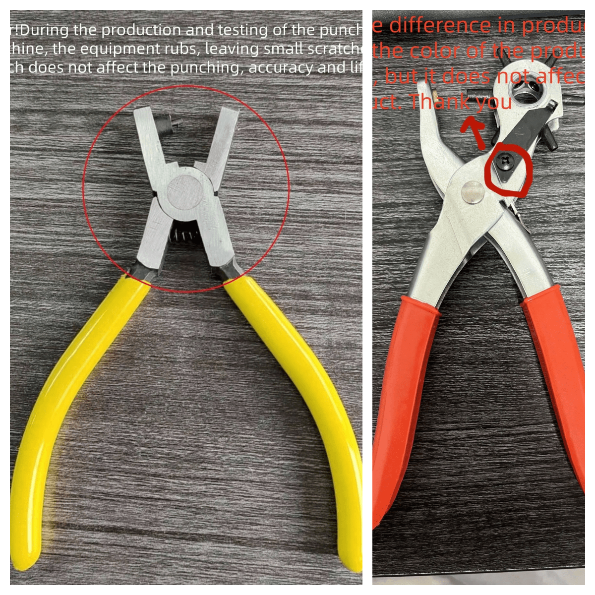 1 件多功能皮革打孔钳，精密金属工艺工具，适用于人造皮带、鞋带和宠物项圈 - 坚固的碳钢打孔器，重型碳钢打孔钳，多用途皮带和鞋带开口 - 适用于手表、凉鞋、标签 - 精确打孔 2 毫米，黄色手柄，皮革爱好者的理想礼物，适用于打孔工具、皮带打孔器、表带打孔器、打孔工具、打孔器、通用手链打孔器 - 彩色 - 查看 13