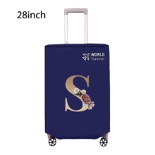 Travel Luggage Cover Inelastic Non-Woven Baggage Cover Suitable For 18-30inch Suitcase Case Dust Cover Initial Letter Pattern Dustproof Protector Covers Scratch-Resistant Durable Luggage Protector Covers Travel Accessories Back To School Essentials