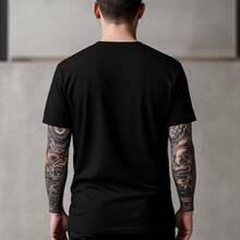 Men'S Nightmare Before Christmas  Suit T-Shirt - Officially Inspired Tim Design, Black Short Sleeve Crew Neck, Nightmare Before Christmas Costume & Casual Wear, Machine Washable, Comfortable Fit For Halloween & Christmas Fan Merchandise, Graphic Tee Men, T Shirt For Men, Men Clothe, Men Shirt 2025 New Year Shirt Men Faith Based Mens Graphic Tee Cold Beer Shirt Men Funny Gamer Tee For Men Halloween Costume Shirt Men - Black 1 - View 2