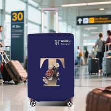 Travel Luggage Cover Inelastic Non-Woven Baggage Cover Suitable For 18-30inch Suitcase Case Dust Cover Initial Letter Pattern Dustproof Protector Covers Scratch-Resistant Durable Luggage Protector Covers Travel Accessories Back To School Essentials