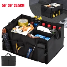 Lislark Car Boot Organiser, Super Large Volume, Van & Car Boot Tidy, Collapsible Multi-Compartment Car Organiser, Durable For All Vehicle (Black) - Black - View 3