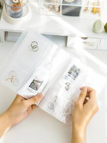 1 Peça Livro de Armazenamento de Joias Transparente e Fosco, Equipado com 30 Sacos de Armazenamento Antioxidantes, Sacos de Armazenamento de Joias, Sacos de Joias, Sacos Transparentes Pequenos de Joias, Lembranças, Bugigangas, Brincos para Organização de Armazenamento de Joias de Mulheres, Essencial de Viagem, Decoração de Outono, Halloween