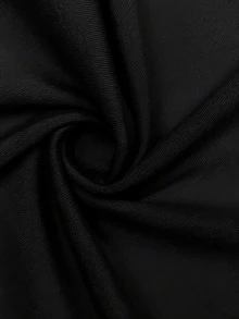 女士棉质长袖 T 恤，宽松中长款黑色上衣，分层 T 恤，时尚秋冬