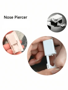 CIZME 1 pieza Pistola de perforación de nariz rosa, kit de perforación de nariz, pistola de perforación de nariz desechable con autoperforación y herramientas de perforación, unidad de perforación para pistola de autoperforación de nariz - Pistola perforante rosa - Ver 6