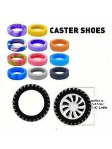 1/8/16/24件行李箱轮子保护套、替换行李箱轮子橡胶套、轮子维修套、行李箱脚轮静音保护套、旅行包静音轮子套、万向轮橡胶圈、拉杆箱保护套、行李箱轮子配件、旅行配件 - 彩色 - 查看 3