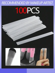 100/50/20/10pcs Makeup Brush Protective Net Covers, Plastic Net Covers, Hair Brush Net Covers, Anti-Shedding Protector, Makeup Brush Collection Nets, Beauty Tools - Multicolor - View 1