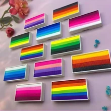 12-Color Y2K Face Paint Palette | High-Pigment Matte Makeup - Glide & Last All Day Rainbow Stripe Design | Festival, B'day, Summer Vibes - one-size - View 8