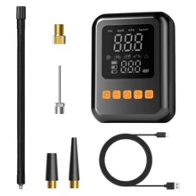 便携式轮胎充气机空气压缩机，带 LED 灯和压力表，150PSI，USB 充电，多用途，适用于汽车、摩托车、自行车、球类、电动自行车 - 绝缘材料，数字显示，便携式设计，便携式轮胎充气机 - 彩色 - 查看 15