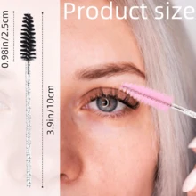 100/500pcs Disposable Black Eyelash Brush, Mascara Wand, Eyebrow Brush, Mini Makeup Brushes - Multicolor - View 4