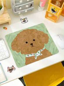 1 件橡胶简约插画狗可爱鼠标垫，防滑鼠标垫，粉色可爱贵宾犬和雪纳瑞小狗鼠标垫，办公桌垫 - 彩色 - 查看 9