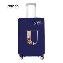 Travel Luggage Cover Inelastic Non-Woven Baggage Cover Suitable For 18-30inch Suitcase Case Dust Cover Initial Letter Pattern Dustproof Protector Covers Scratch-Resistant Durable Luggage Protector Covers Travel Accessories Back To School Essentials