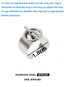 18k 镀金不锈钢开口戒指，极简主义金属感珠宝，女性自然风格 - Glossy - 查看 16