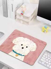1 件橡胶简约插画狗可爱鼠标垫，防滑鼠标垫，粉色可爱贵宾犬和雪纳瑞小狗鼠标垫，办公桌垫 - 彩色 - 查看 8