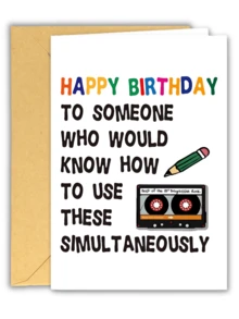 1 张，有趣的生日贺卡宴会礼品礼品卡，适合家庭朋友男士/女士 10 12 20 30 38 40 42 50 52 60 62 70 75 80 82 90 岁友谊礼物派对同学先生/女士有趣的家庭儿子女儿 - 彩色 - 查看 10