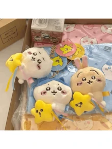 3Pcs-Chi-Ka-Wa Plush Doll Pendant Star Hugging Series Hachiware USAGI Cute Cartoon Keychain Hanging Keychain Plush Doll Accessories - 3 chiếc - Xem 10