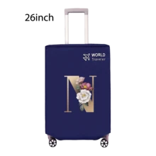Travel Luggage Cover Inelastic Non-Woven Baggage Cover Suitable For 18-30inch Suitcase Case Dust Cover Initial Letter Pattern Dustproof Protector Covers Scratch-Resistant Durable Luggage Protector Covers Travel Accessories Back To School Essentials