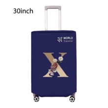 Travel Luggage Cover Inelastic Non-Woven Baggage Cover Suitable For 18-30inch Suitcase Case Dust Cover Initial Letter Pattern Dustproof Protector Covers Scratch-Resistant Durable Luggage Protector Covers Travel Accessories Back To School Essentials