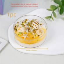 6pcs 5.8cm*5.8cm Shell-Themed Scented Candle Gift Set With Pearl & Glitter Accents - 6 Unique Scents For Romantic Ambiance, Perfect For Valentine's Day & Graduation Gifts Candles With Crystal & Ocean Shell Decor